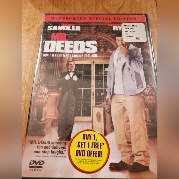 Mr. Deeds (DVD, 2002, Widescreen) NEW Adam Sandler Winona Ryder - Picture 1 of 2